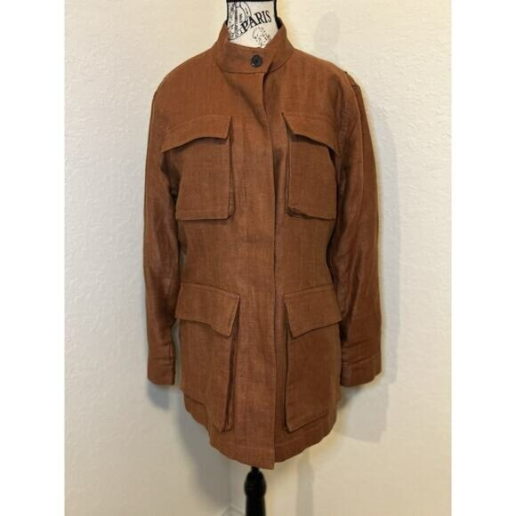 Banana Republic Women’s Arielle Linen Blend Jacket Size Large EUC - Picture 5 of 14